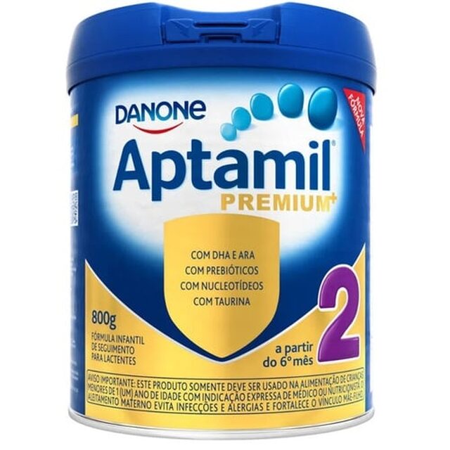 Fórmula Infantil Aptamil Premium 2 - 6+ meses, lata, 1 unidade com 800g