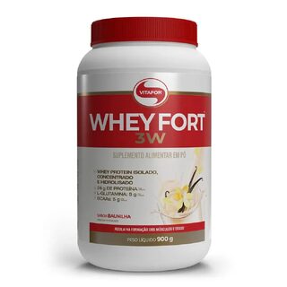 Whey Fort 3W Vitafor Sabor Baunilha 900g