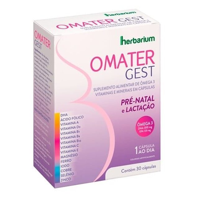 Omater Gest 300mg + 120mg, caixa com 30 cápsulas