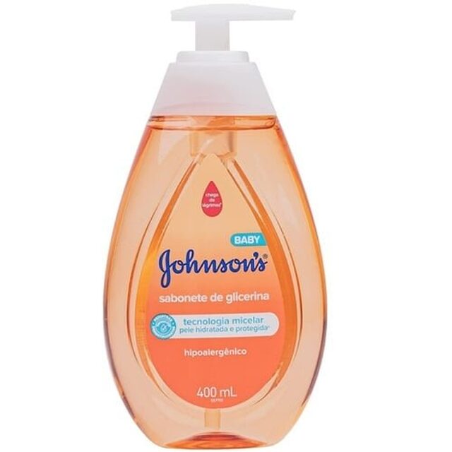 Sabonete Glicerinado Johnson's Baby da Cabeça aos Pés líquido, frasco, 1 unidade com 400mL