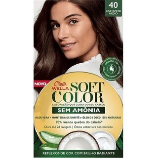 Tintura sem Amônia Wella Soft Color nº 40 castanho médio