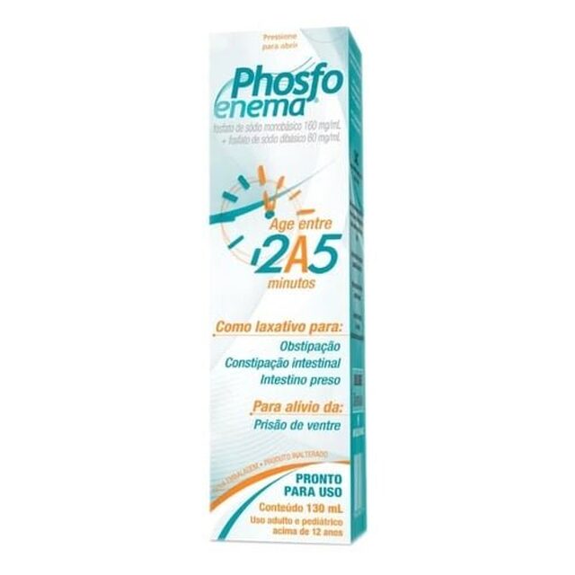 Phosfoenema caixa com 1 frasco com 130mL de solução de uso retal