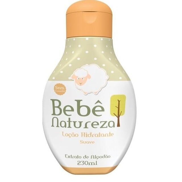 Loção Hidratante Corporal Bebê Natureza Suave, frasco com 230mL