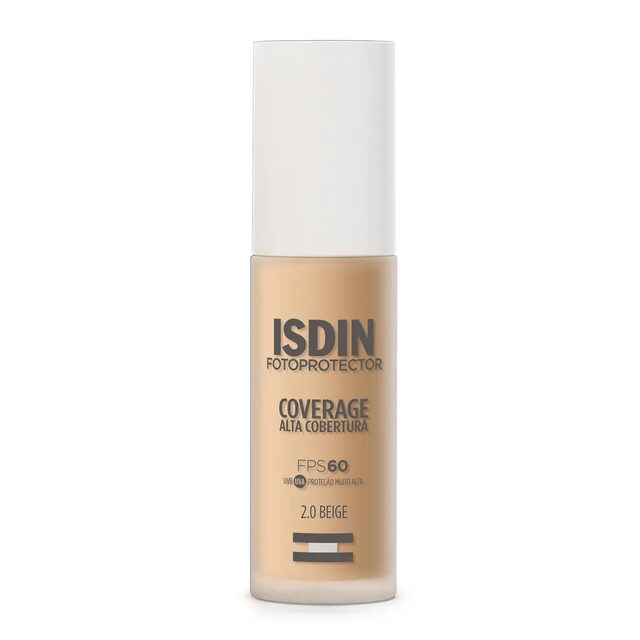 Protetor Solar Facial ISDIN Coverage Alta Cobertura 2.0 Beige FPS 60 30g
