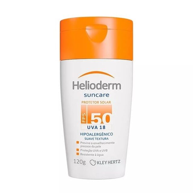 Protetor Solar Corporal Helioderm Suncare FPS 50, loção com 200g