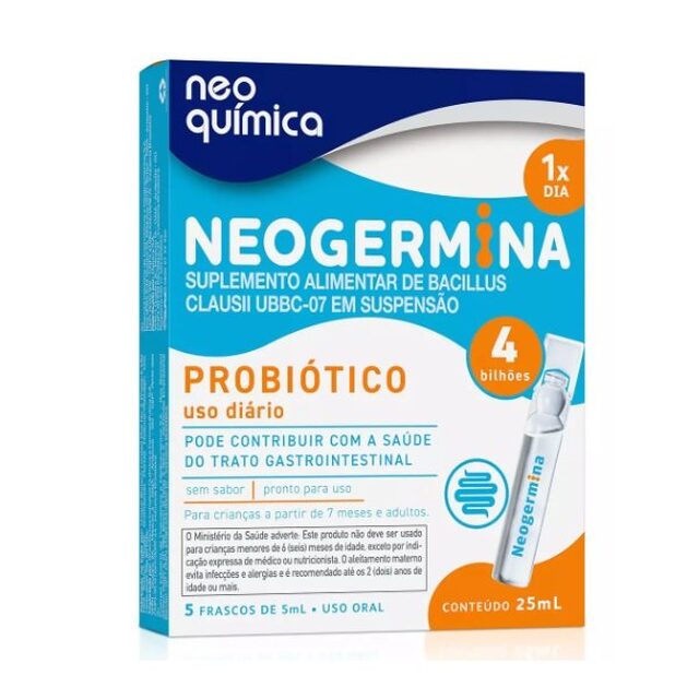 Neogermina Plus, caixa com 5 flaconetes de 5mL