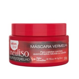 Máscara Salon Line Meu Liso Super Vermelho, pote com 300g