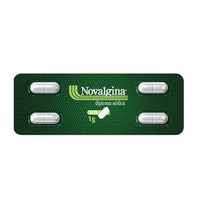 Novalgina Comprimido 1g, blíster com 4 comprimidos