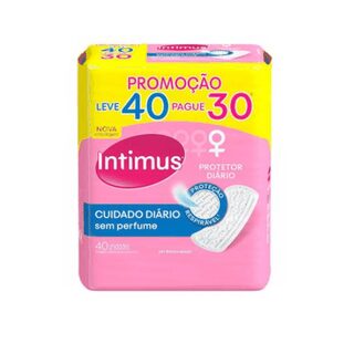 Protetor Diário Intimus Days sem perfume, pacote com 40 unidades