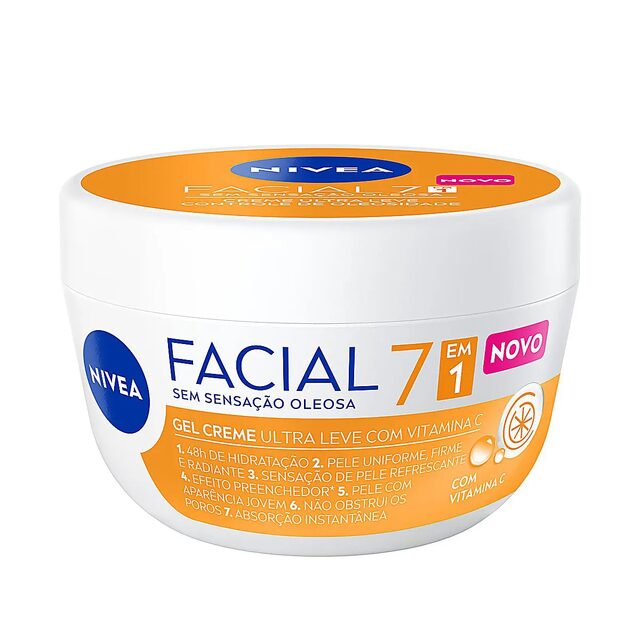 Gel Creme Facial Nivea Ultra Leve Vitamina C 7 em 1 100g