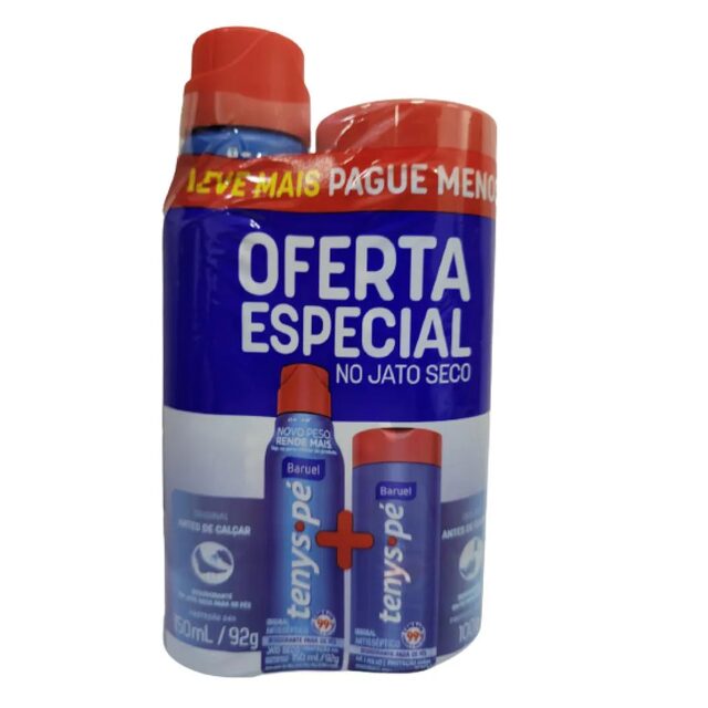 Kit Tenys Pé Baruel Original Pó 100g + Jato Seco 150mL