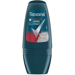 Desodorante Antitranspirante Rexona Men Antibacterial + Invisible roll-on, 1 unidade com 50mL