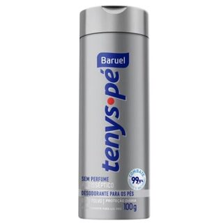 Desodorante para Pés Tenys Pé sem perfume, talco, 1 unidade com 100g