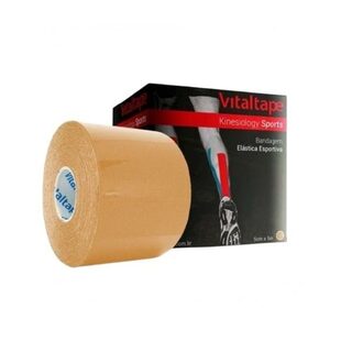 Bandagem Adesiva Vitaltape Kinesiology sports, bege, 1 unidade com 5cm x 5m
