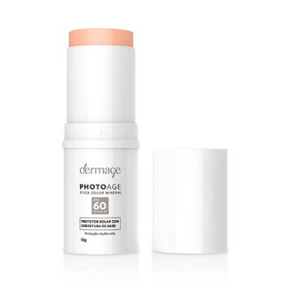 Protetor Solar Facial em Bastão Dermage Photoage Color Mineral FPS 60 Claro, 16g