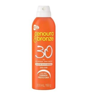 Protetor Solar Corporal Cenoura & Bronze FPS 30, aerossol com 200mL