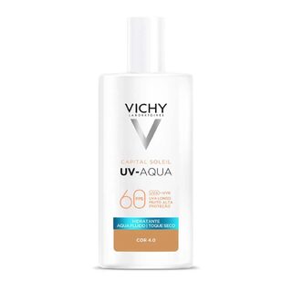 Protetor Solar Facial Vichy UV-Aqua FPS 60 Cor 4.0 Efeito Matte, 40mL