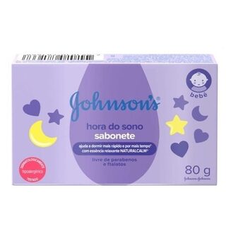 Sabonete Johnson's Baby Hora do Sono barra, caixa, 1 unidade com 80g