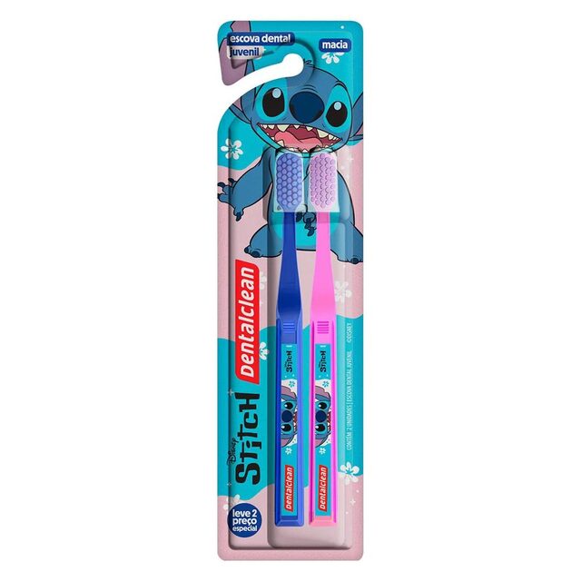 Escova de Dente Juvenil Dentalclean Stitch Macia