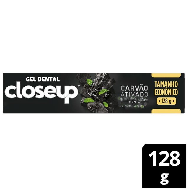 Gel Dental Closeup Branco Radiante Carvão Ativado e Menta 128g