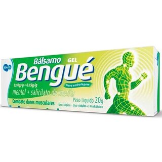 Bálsamo Bengué 0,10g + 0,15g, caixa com 1 bisnaga com 20g de gel de uso dermatológico