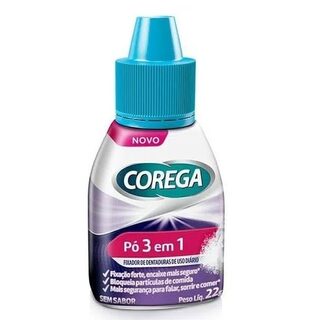 Fixador para Dentadura Corega 3 em 1 em Pó, 22g