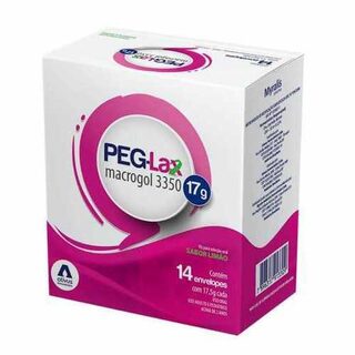 Peg-Lax caixa com 14 envelopes com 17,7g de pó para solução de uso oral, sabor limão