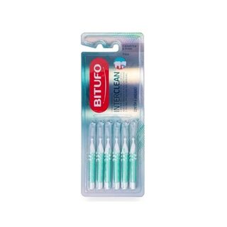 Escova Interdental Bitufo Interclean cilíndrica fina, 6 unidades de 4mm cada