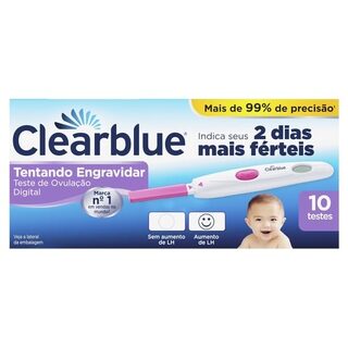 Teste Digital de Ovulação Clearblue caixa com 10 unidades