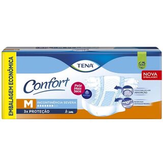 Fralda Biofral Tena Confort M, pacote com 26 unidades