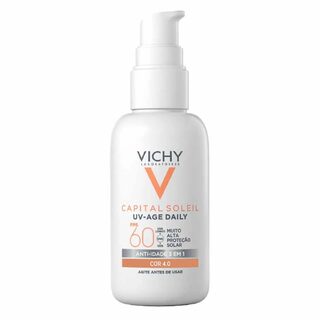 Protetor Solar Facial com Cor Vichy Capital Soleil UV-Age Daily FPS 60 40g Cor 4.0