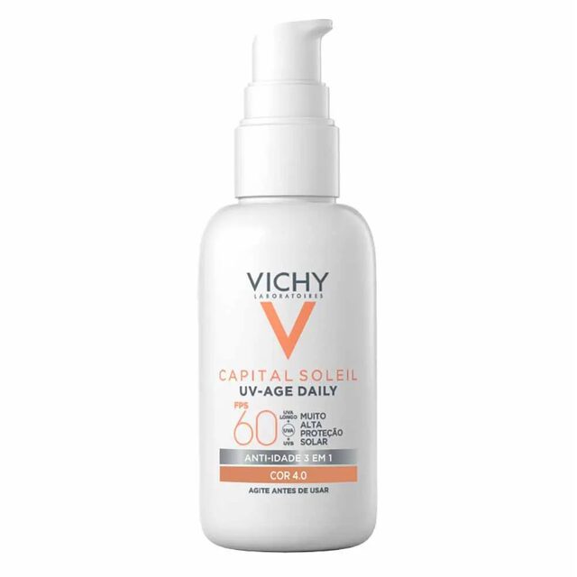 Protetor Solar Facial com Cor Vichy Capital Soleil UV-Age Daily FPS 60 40g Cor 4.0