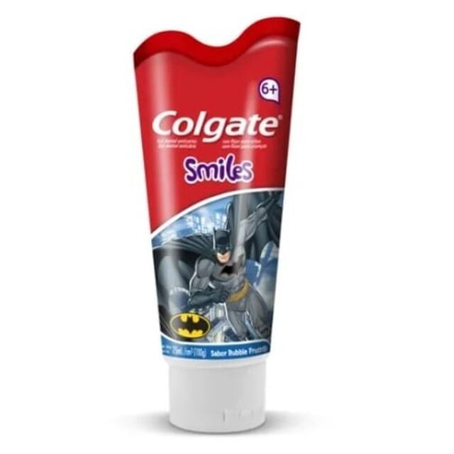 Gel Dental Infantil Colgate Smiles Liga da Justiça, bubble fruit com 100g