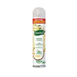 Desodorante Antitranspirante Feminino Suave jasmim e coco, aerossol com 200mL
