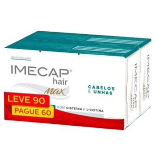 Imecap Hair Max Cabelos e Unhas caixa com 60 cápsulas + caixa com 30 cápsulas
