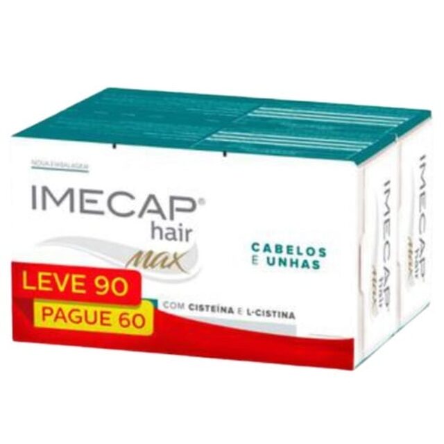 Imecap Hair Max Cabelos e Unhas caixa com 60 cápsulas + caixa com 30 cápsulas