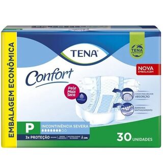 Fralda Biofral Tena Confort P, pacote com 30 unidades