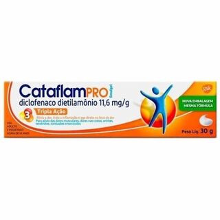 Cataflampro Emulgel 11,6mg/g, caixa com 1 tubo com 30g de gel de uso dermatológico