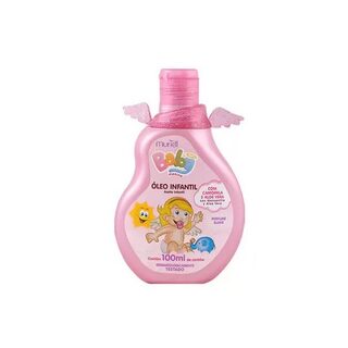 Óleo Infantil Muriel Baby frasco rosa com 100mL