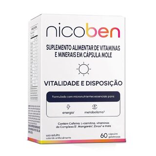 NICOBEN VITALIDADE E DISPOSICAO 60 CAPSULAS