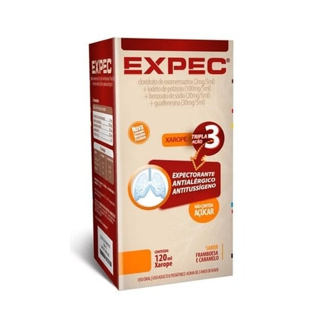 Expec, frasco com 120mL de xarope