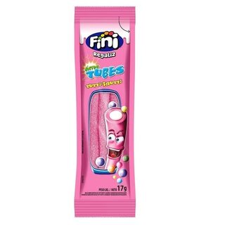 Bala Fini tubes ácidos, tutti-frutti, 1 unidade com 15g