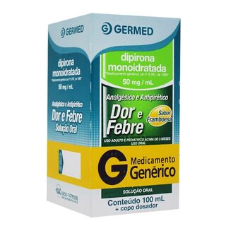 Dipirona Monoidratada Solução Oral Germed Pharma 50mg/mL, frasco com 100mL
