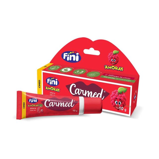 Hidratante Labial Carmed Fini Amoras com Cor, 10g