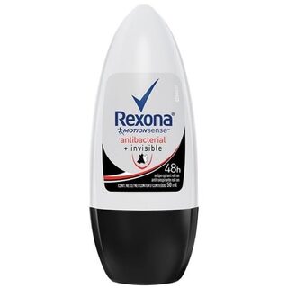 Desodorante Antitranspirante Feminino Rexona Motionsense Antibacterial + Invisible roll-on, 1 unidade com 50mL