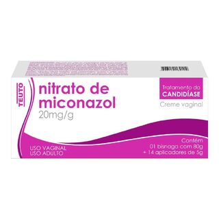 Nitrato de Miconazol Teuto, bisnaga com 80g de creme vaginal