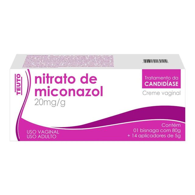 Nitrato de Miconazol Teuto, bisnaga com 80g de creme vaginal