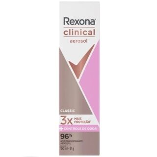 Desodorante Antitranspirante Feminino Rexona Clinical Classic aerossol, 1 unidade com 150mL