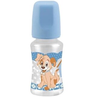 Mamadeira Petita Duke 6+ meses, azul com capacidade de 140mL