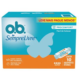 Absorvente Interno O.B. Original super com 10 unidades